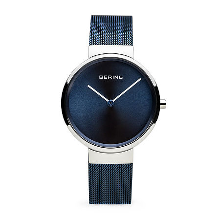 Bering Womens Blue Stainless Steel Bracelet Watch 14531-307, One Size -  25506110018