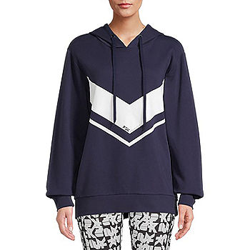PSK Collective Womens Long Sleeve Hoodie, Color: Navy - JCPenney
