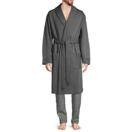 Stafford Mens Long Sleeve Long Length Robe, Medium-large , Gray