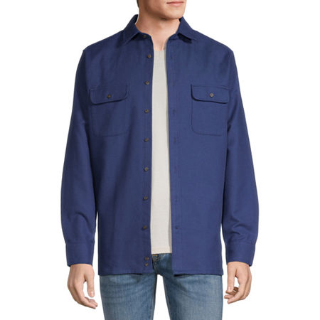Stafford Mens Shirt Jacket, Medium , Blue