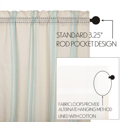 Vhc Brands Grain Sack Rod Pocket Tailored Valances