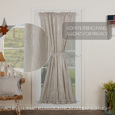 Vhc Brands Hatteras Light-Filtering Rod Pocket Single Door Panel Curtain