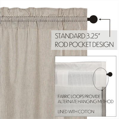 Vhc Brands Hatteras Rod Pocket Light-Filtering Set of 2 Curtain Panel