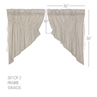 Vhc Brands Hatteras Prairie Swag Rod Pocket Tailored Valances