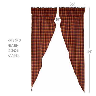 Vhc Brands Heritage Farms Prairie Light-Filtering Rod Pocket Set of 2 Curtain Panel