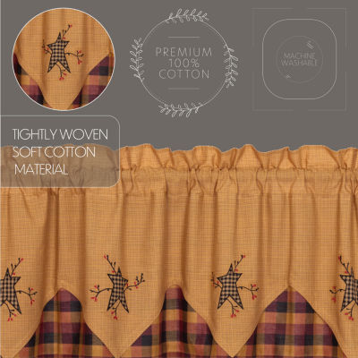 Vhc Brands Heritage Farms Rod Pocket Tailored Valance