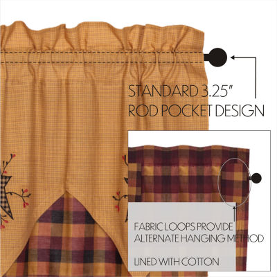 Vhc Brands Heritage Farms Rod Pocket Tailored Valance