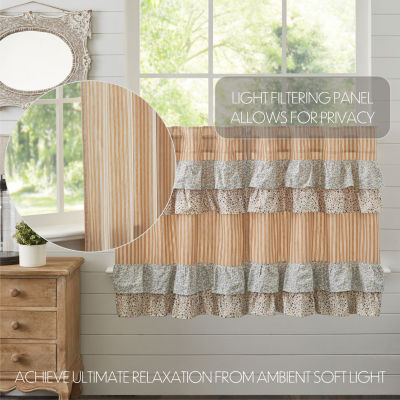 Vhc Brands Kaila Ticking Stripe 2-pc. Rod Pocket Window Tier