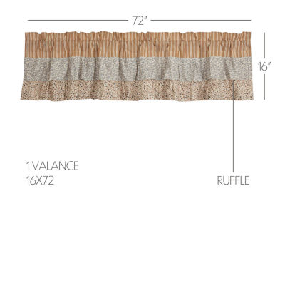 Vhc Brands Kaila Ticking Stripe Rod Pocket Tailored Valance