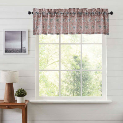 Vhc Brands Kaila Floral Rod Pocket Tailored Valance