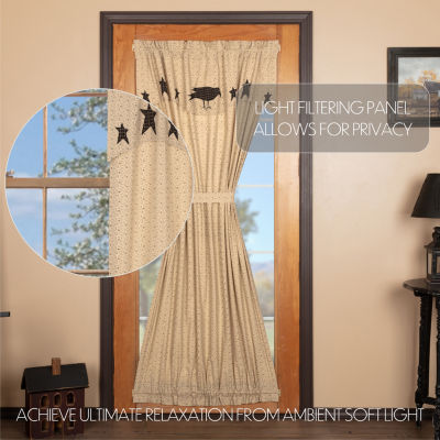 Vhc Brands Kettle Grove Light-Filtering Rod Pocket Single Door Panel Curtain