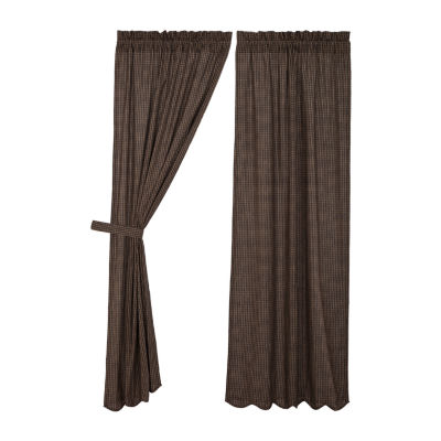 Vhc Brands Kettle Grove Plaid Light-Filtering Rod Pocket Set of 2 Curtain Panel