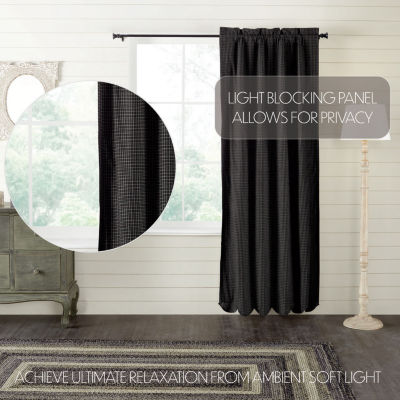 Vhc Brands Kettle Grove Plaid Blackout Rod Pocket Single Curtain Panel