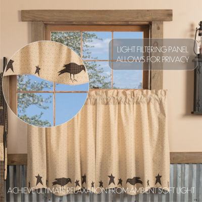 Vhc Brands Kettle Grove Crow 2-pc. Rod Pocket Window Tier