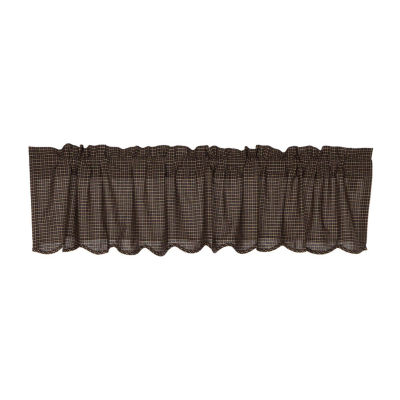 Vhc Brands Kettle Grove Plaid Rod Pocket Scallop Valance