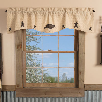 Vhc Brands Kettle Grove Crow Rod Pocket Scallop Valance