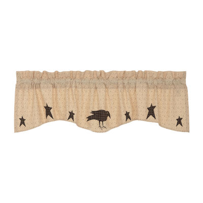 Vhc Brands Kettle Grove Crow Rod Pocket Scallop Valance