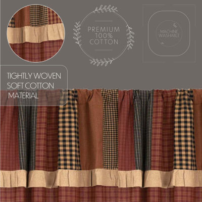 Vhc Brands Maisie Attach Patch Light-Filtering Rod Pocket Set of 2 Curtain Panel