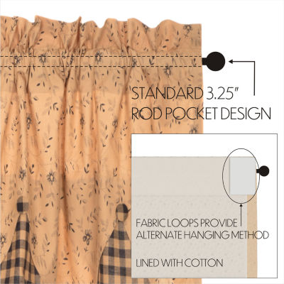 Vhc Brands Maisie Rod Pocket Scallop Valance