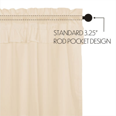 Vhc Brands Muslin Ruffled Prairie Swag Rod Pocket Tailored Valance