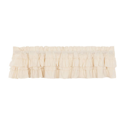 Vhc Brands Muslin Ruffled Rod Pocket Tailored Valance