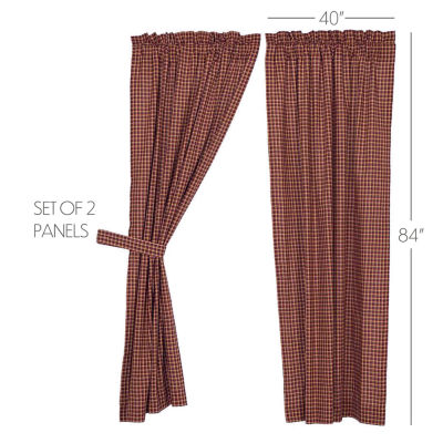 Vhc Brands Patriotic Patch Light-Filtering Rod Pocket Set of 2 Curtain Panel