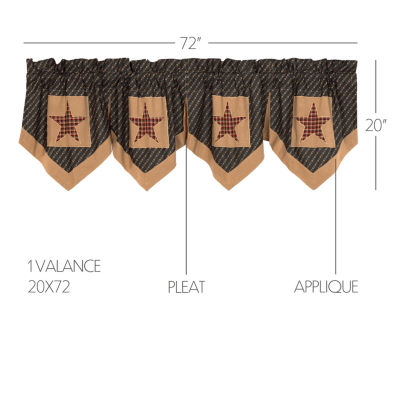 Vhc Brands Patriotic Patch Pointed Rod Pocket Scallop Valances