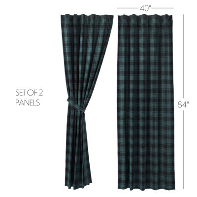 Vhc Brands Pine Grove Light-Filtering Rod Pocket Set of 2 Curtain Panel