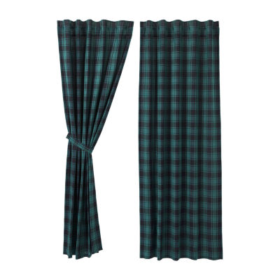 Vhc Brands Pine Grove Light-Filtering Rod Pocket Set of 2 Curtain Panel