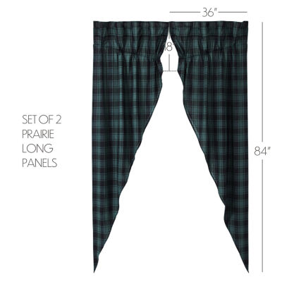 Vhc Brands Pine Grove Prairie Rod Pocket Light-Filtering Set of 2 Curtain Panel