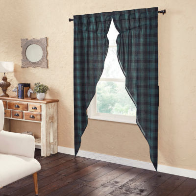 Vhc Brands Pine Grove Prairie Light-Filtering Rod Pocket Set of 2 Curtain Panel