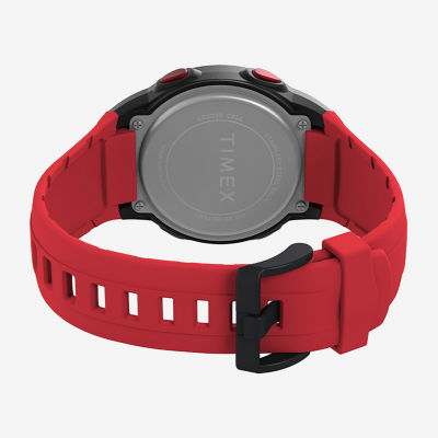 Timex Sport Unisex Adult Red Strap Watch Tw5m58500so