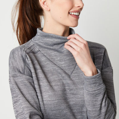 Xersion Womens Tall High Neck Long Sleeve Pullover Sweater, Color: Classic  Charcoal S - JCPenney