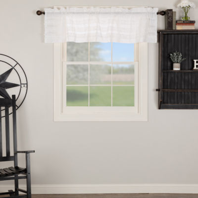 Vhc Brands Ruffle Sheer Petti Rod Pocket Tailored Valances