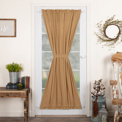 Vhc Brands Simple Life Light-Filtering Rod Pocket Single Door Panel Curtain