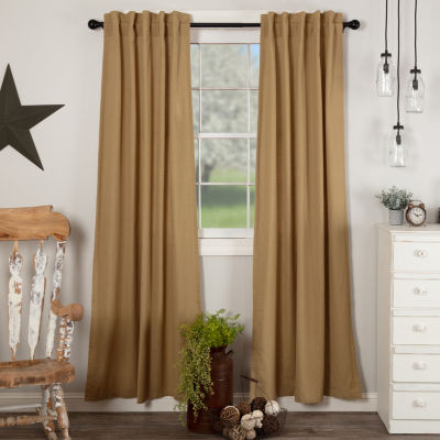 Vhc Brands Simple Life Rod Pocket Light-Filtering Set of 2 Curtain Panels