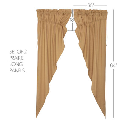 Vhc Brands Simple Life Prairie Light-Filtering Rod Pocket Set of 2 Curtain Panel