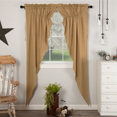 Vhc Brands Simple Life Prairie Light-Filtering Rod Pocket Set of 2 Curtain Panel