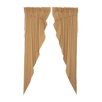 Vhc Brands Simple Life Prairie Light-Filtering Rod Pocket Set of 2 Curtain Panel