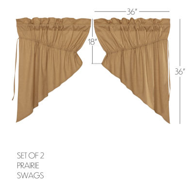 Vhc Brands Simple Life Prairie Swag Rod Pocket Tailored Valance