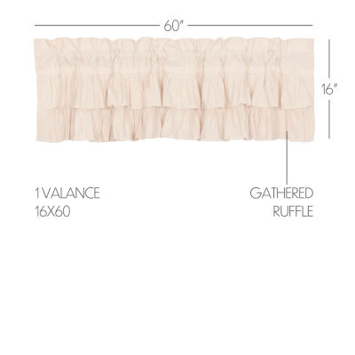 Vhc Brands Simple Life Ruffled Rod Pocket Valance