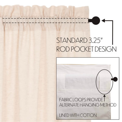 Vhc Brands Simple Life Ruffled Rod Pocket Valance