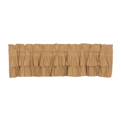 Vhc Brands Simple Life Ruffled Rod Pocket Tailored Valances