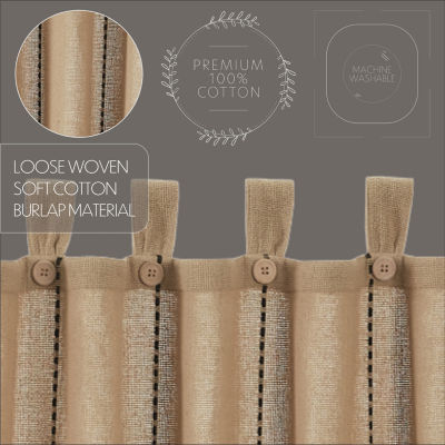 Vhc Brands Stitched Burlap 2-pc. Tab Top Window Tier