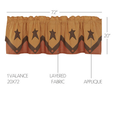 Vhc Brands Stratton Layered Rod Pocket Tailored Valance