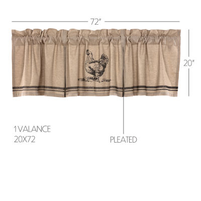 Vhc Brands Sawyer Chicken Rod Pocket Tailored Valances