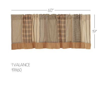 Vhc Brands Sawyer Patchwork Rod Pocket Tailored Valance