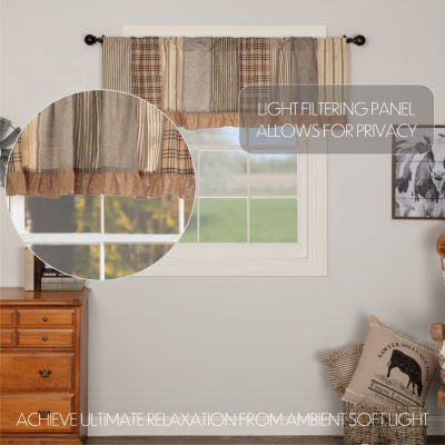 Vhc Brands Sawyer Patchwork Rod Pocket Tailored Valances