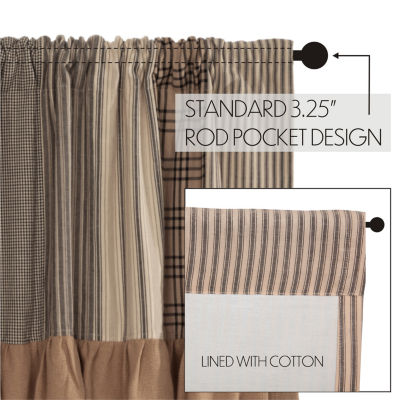 Vhc Brands Sawyer Patchwork Rod Pocket Tailored Valances