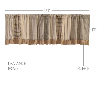 Vhc Brands Sawyer Patchwork Rod Pocket Tailored Valance